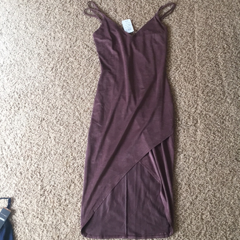 Soft suede lavender dress